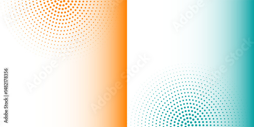 Modern halftone white background set in three colors abstract