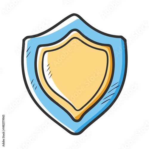 shield icon, shield vector illustration-simple illustration of shield, perfect for shield logos and icons