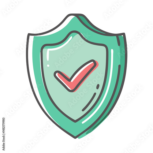 shield icon, shield vector illustration-simple illustration of shield, perfect for shield logos and icons