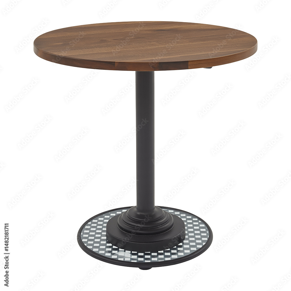 Cafe wooden table isolated on white background Cafe wooden table isolated on white background