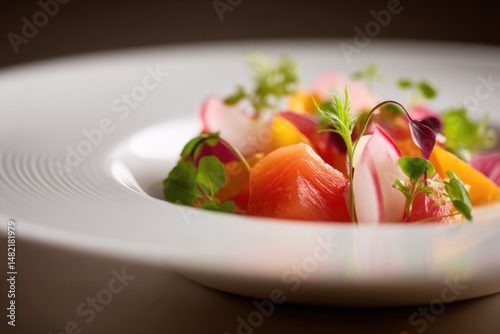 close-up of harmonious fusion in gastronomy blending flavors and cultures