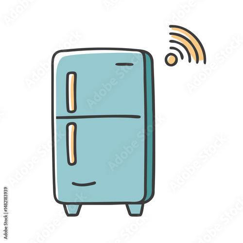 smart fridge icon, smart fridge vector illustration-simple illustration of smart fridge, perfect for smart fridge logos and icons