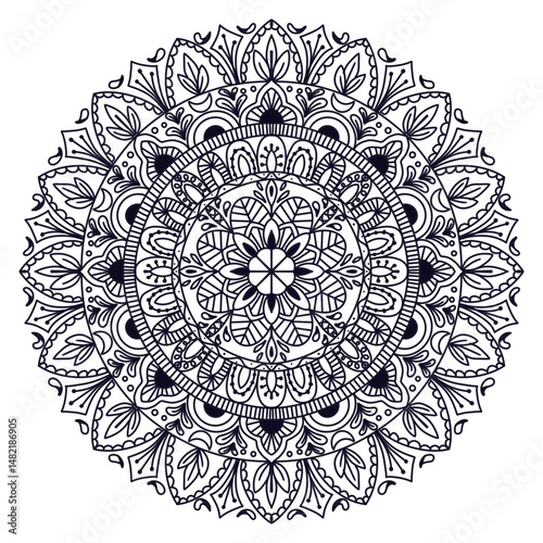  Mandala round lace ornament