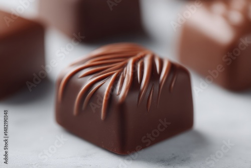 indulge in rich variety of chocolate delights displayed elegantly on pristine white background each piece showcasing