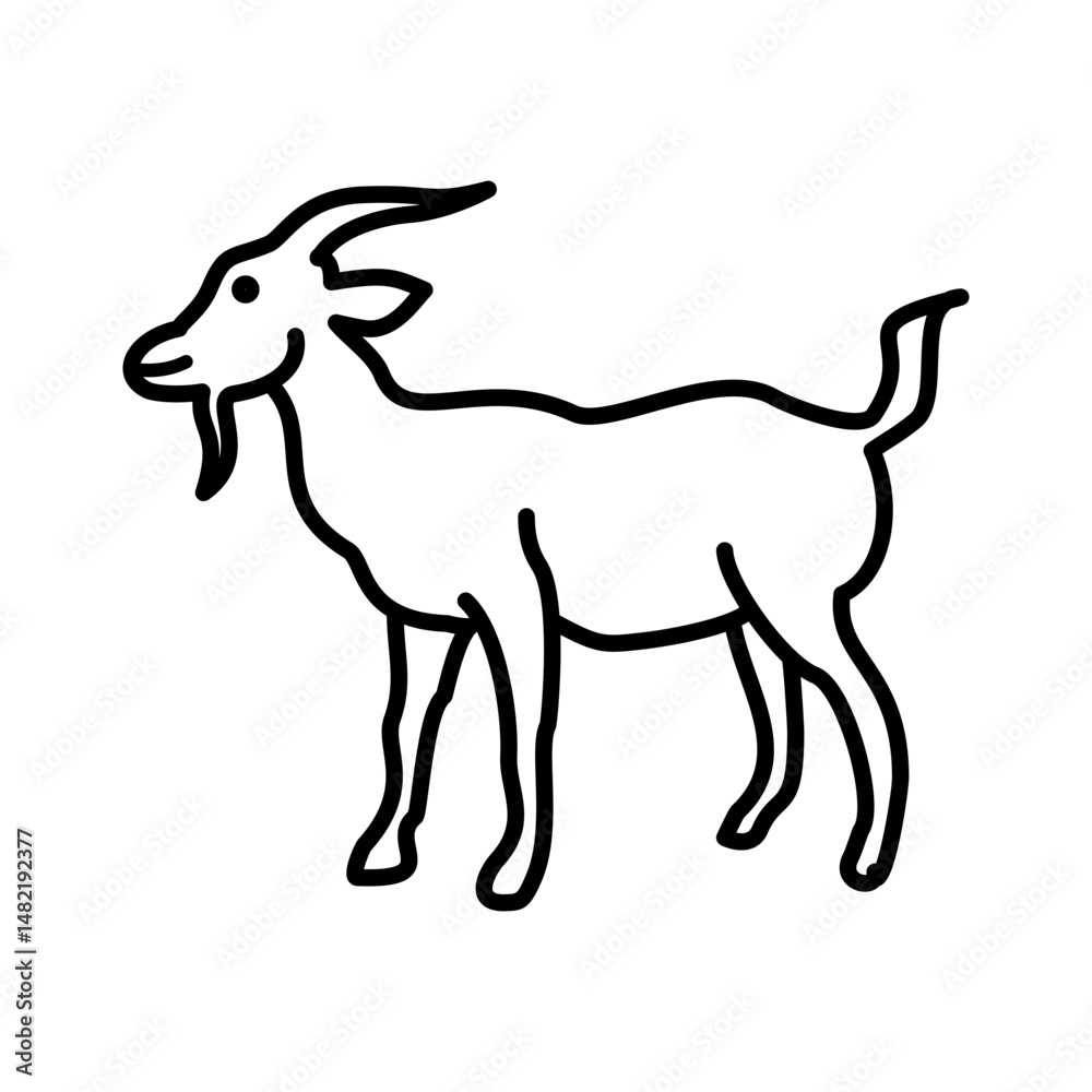 Fototapeta premium Goat Icon