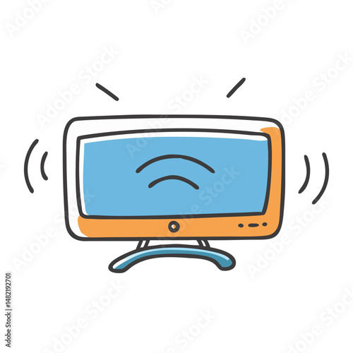smart tv icon, smart tv vector illustration-simple illustration of smart tv, perfect for smart tv logos and icons
