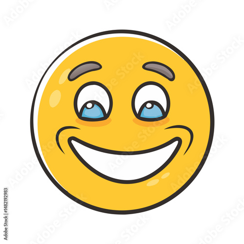 smile emoji icon, smile emoji vector illustration-simple illustration of smile emoji, perfect for smile emoji logos and icons
