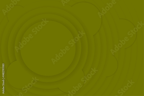 3d Circle Pattern Background Template | Creative Circular Shape Geometric Pattern with Glow Effect with Olive Colour | Abstract Vector for Banner, Poster, Decoration, Home Decor, Business, Media 