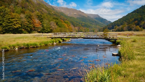 Salmon Run in Autumn Valley