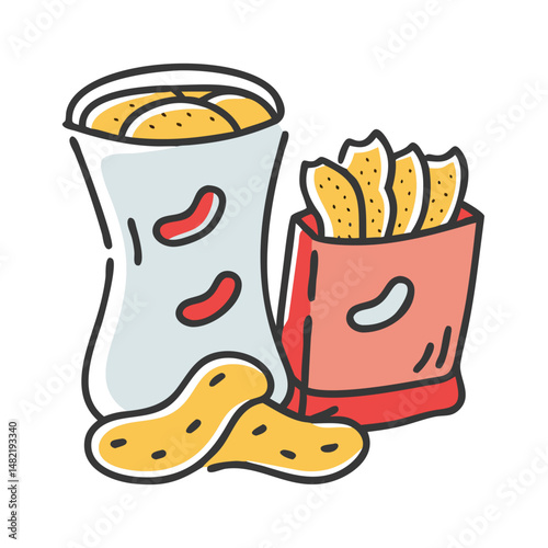 snacks icon, snacks vector illustration-simple illustration of snacks, perfect for snacks logos and icons