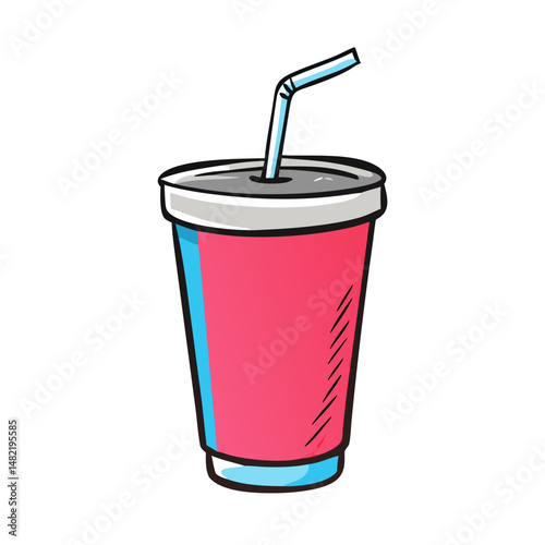 soda cup icon, soda cup vector illustration-simple illustration of soda cup, perfect for soda cup logos and icons