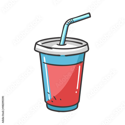 soda cup icon, soda cup vector illustration-simple illustration of soda cup, perfect for soda cup logos and icons
