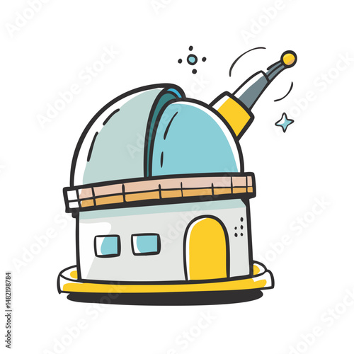 space observatory icon, space observatory vector illustration-simple illustration of space observatory, perfect for space observatory logos and icons