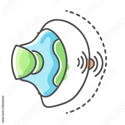 spatial audio icon, spatial audio vector illustration-simple illustration of spatial audio, perfect for spatial audio logos and icons