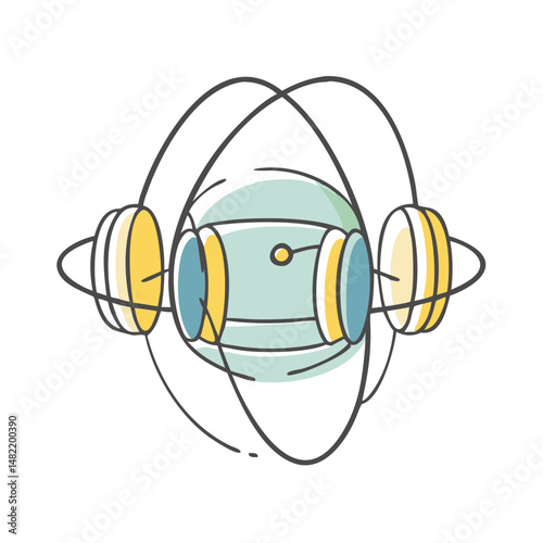 spatial audio icon, spatial audio vector illustration-simple illustration of spatial audio, perfect for spatial audio logos and icons