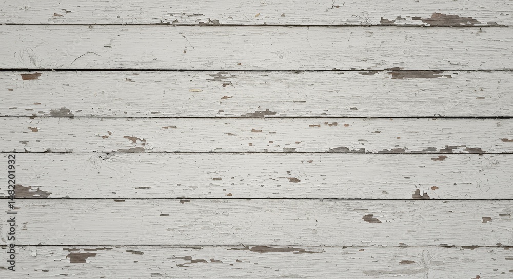 Naklejka premium White Weathered Wood Background Texture