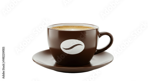 Wallpaper Mural Isolated Coffee Cup with Coffee Bean Symbol Torontodigital.ca