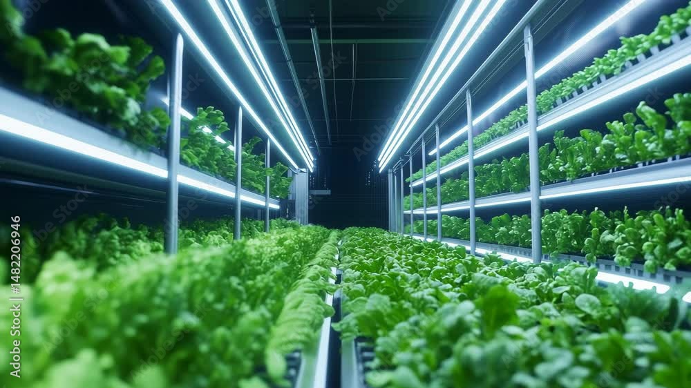 LED照明で育つ未来の室内農園