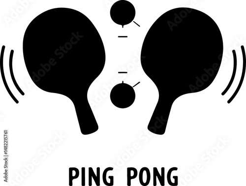 Table Tennis Player Silhouette