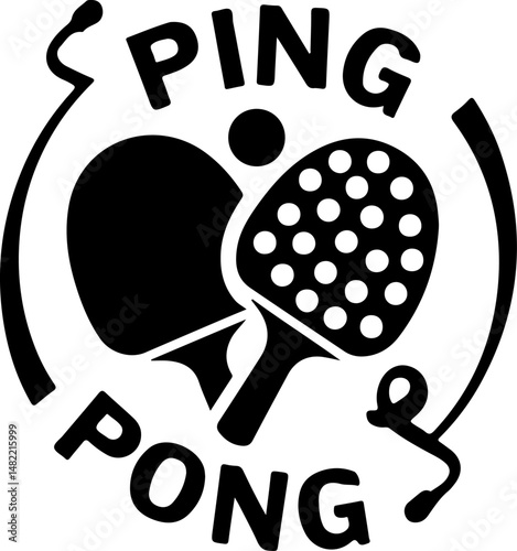 Table Tennis Player Silhouette
