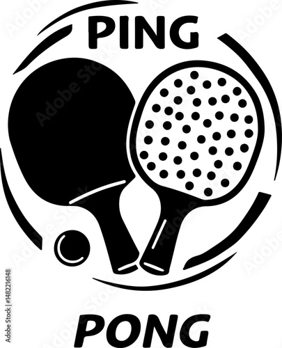 Table Tennis Player Silhouette