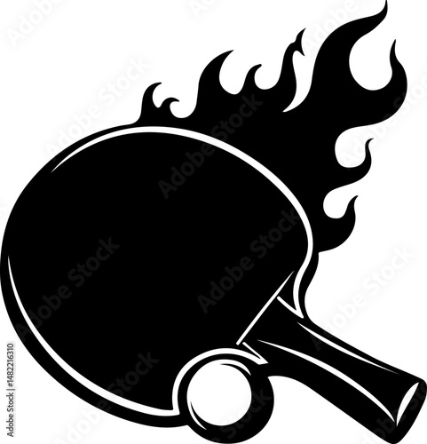 Table Tennis Player Silhouette