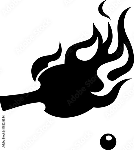 Table Tennis Player Silhouette