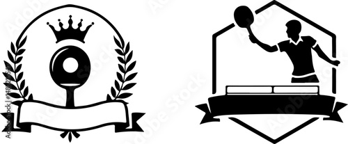 Table Tennis Player Silhouette