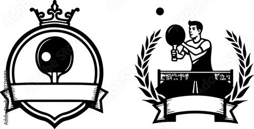 Table Tennis Player Silhouette
