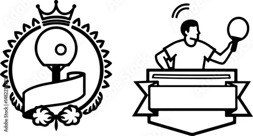 Table Tennis Player Silhouette