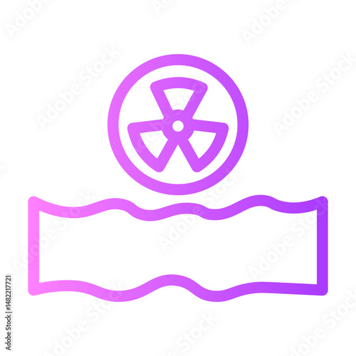 water pollution gradient icon