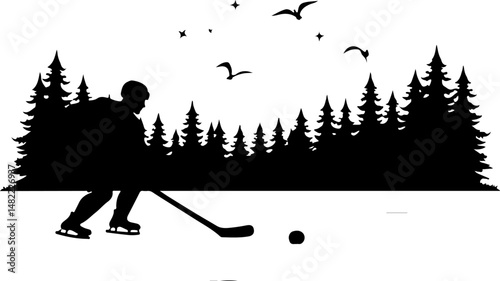 Hockey vector Silhouette