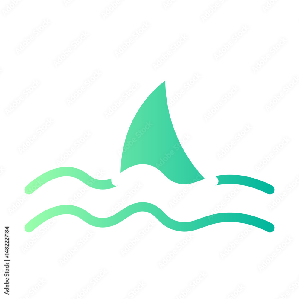 Fototapeta premium shark gradient icon