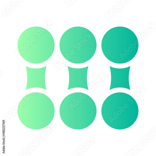 six pack gradient icon