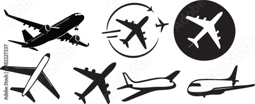silhouette of an airplane, plane vector