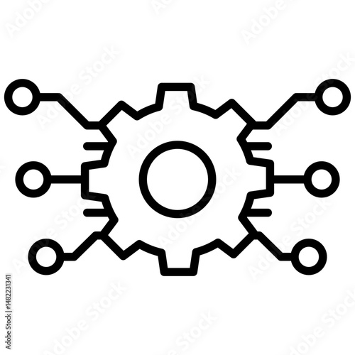 Digitalization outline icon. Simple vector icon design in outline style. Editable vector format