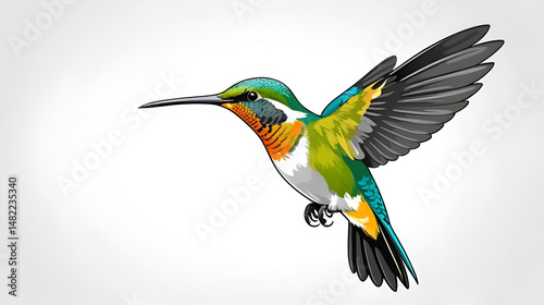 Vector of hummingbird design. Bird. Animals.