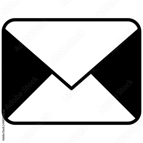 Email mixed glyph icon. Simple vector icon design in glyph style. Editable vector format
