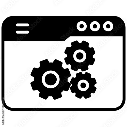 Development mixed glyph icon. Simple vector icon design in glyph style. Editable vector format