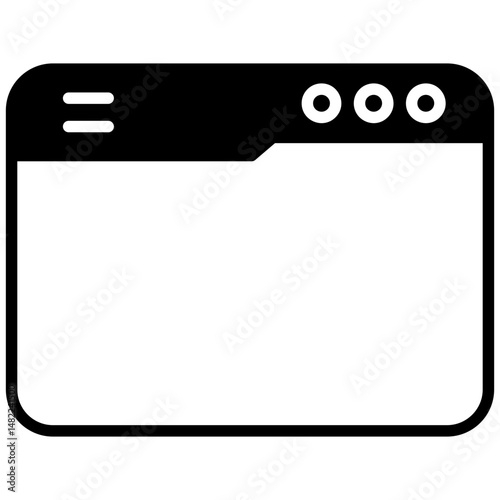 Website mixed glyph icon. Simple vector icon design in glyph style. Editable vector format