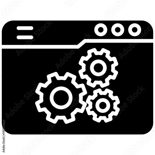 Development gylph icon. Simple vector icon design in gylph style. Editable vector format