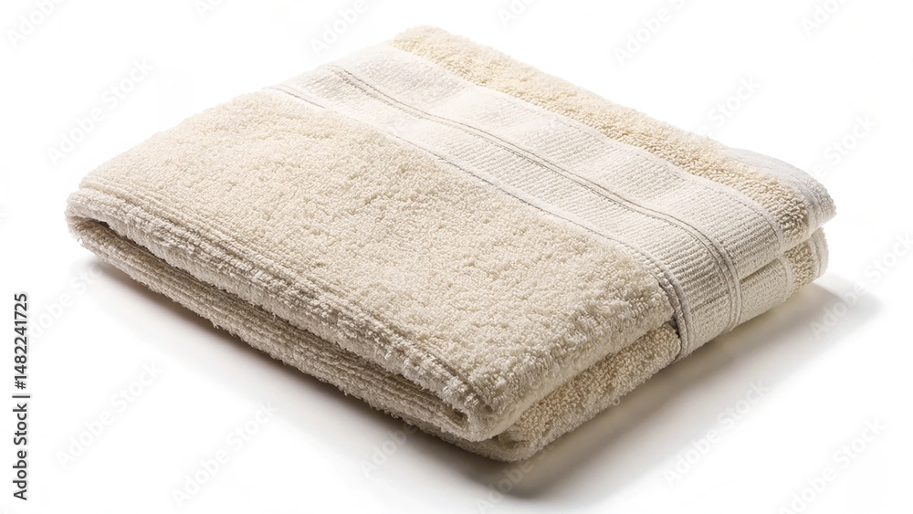 Hand towel on white background suitable for bathroom textiles drying cloth and hygiene visuals Hand towel on white background suitable for bathroom textiles drying cloth and hygiene visuals