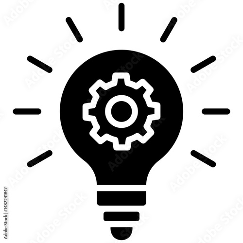 Idea gylph icon. Simple vector icon design in gylph style. Editable vector format