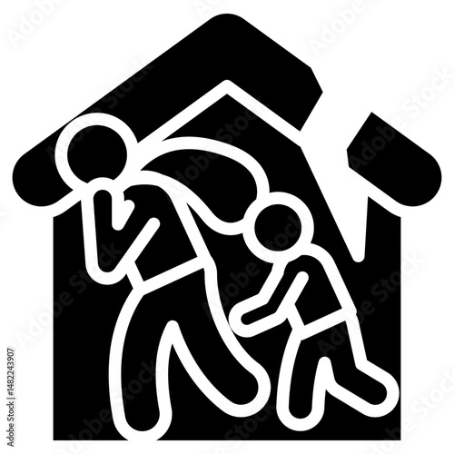 Refugee Crisis glyph icon