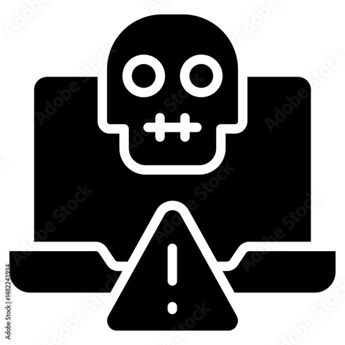 Cyber Warfare glyph icon