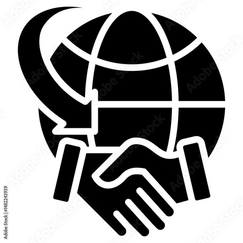 International Relations glyph icon