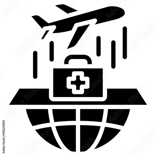 International Aid  glyph icon