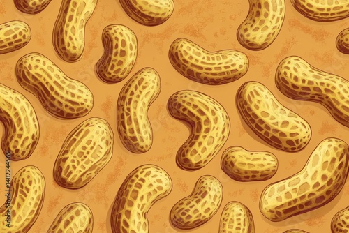 Customizable Peanut-Themed Background for Festive Designs. 