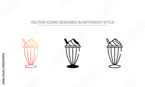 Frappe icon design with white background stock illustration