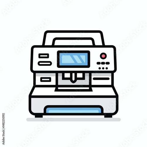 2D printer fax web icon in line style  Icons, Flat lay Icon